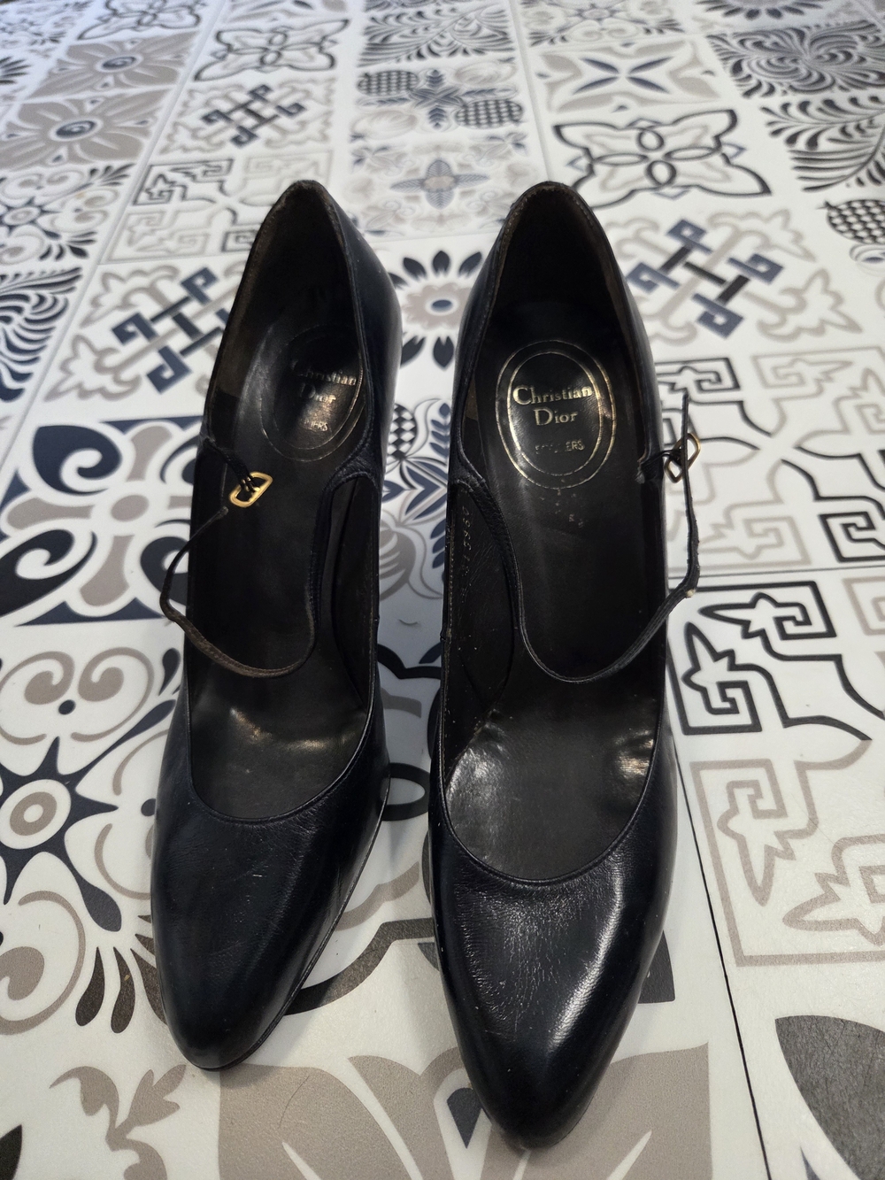 Dior Black Leather Mary Jane Pumps - Picture 2 of 6